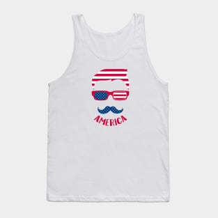 4th July Face Tank Top